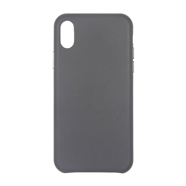 iPhone X/iPhone Xs Deksel Lær Grå