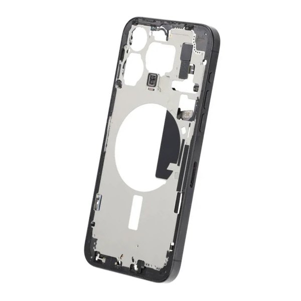 Midtramme med smådeler for iPhone 15 Pro Max - svart titan OEM