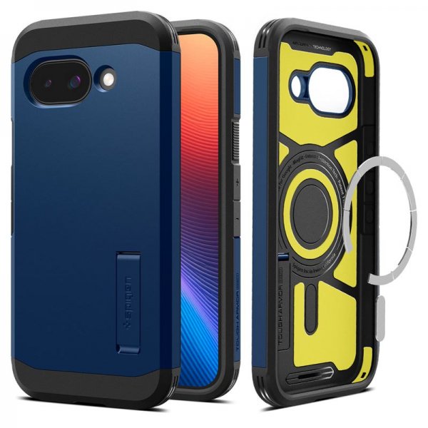 Spigen Google Pixel 9a Deksel Tough Armor MagFit Navy Blue