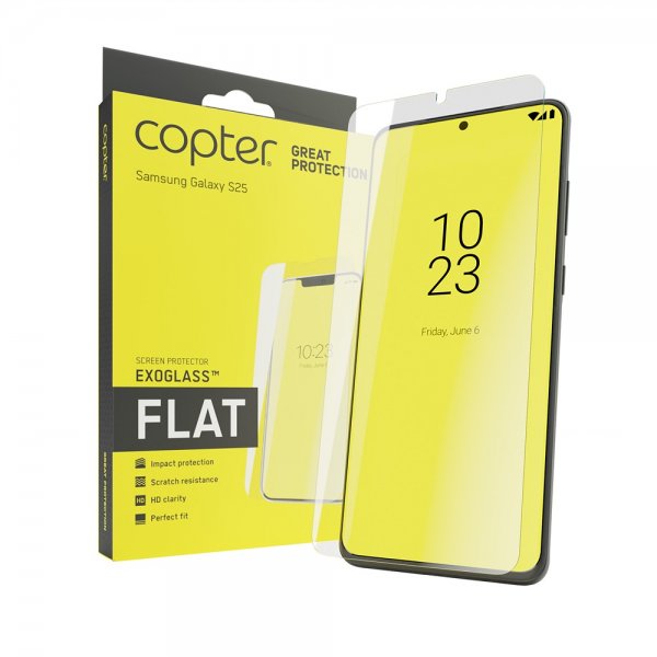 Copter Samsung Galaxy S25 Skjermbeskytter Exoglass Flat