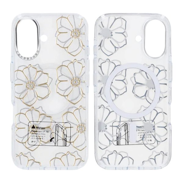 iPhone 16 Deksel Mønster MagSafe Blomster