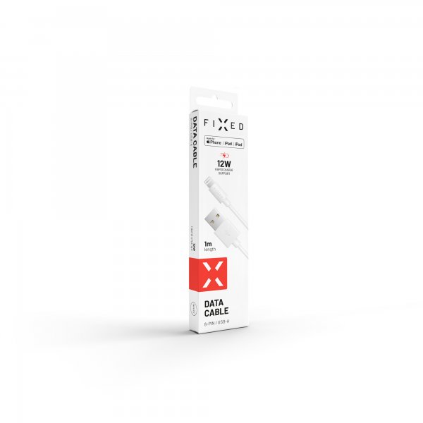 Fixed Kabel USB-A/Lightning 1m Hvit