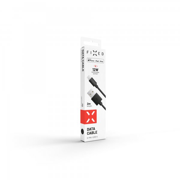 Fixed Kabel USB-A/Lightning 2m Svart