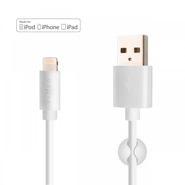 Fixed Kabel USB-A/Lightning 2m Hvit