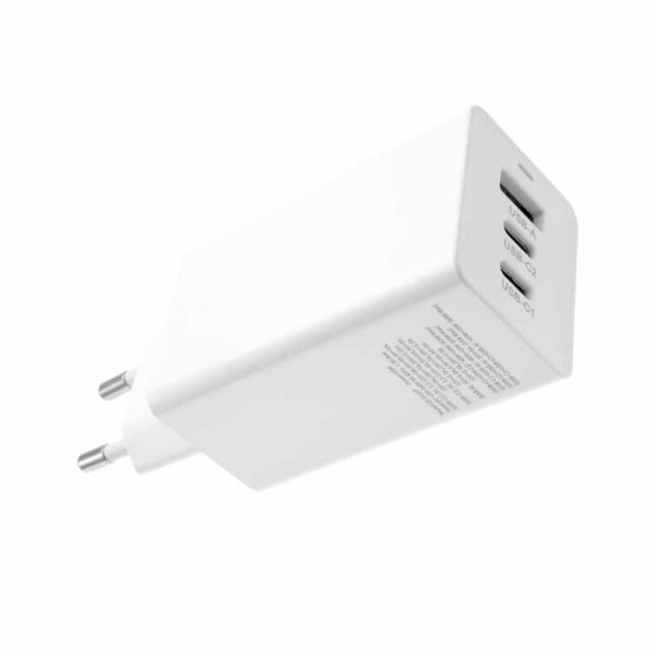 Fixed Lader GaN Travel Charger USB-A & 2xUSB-C 65W