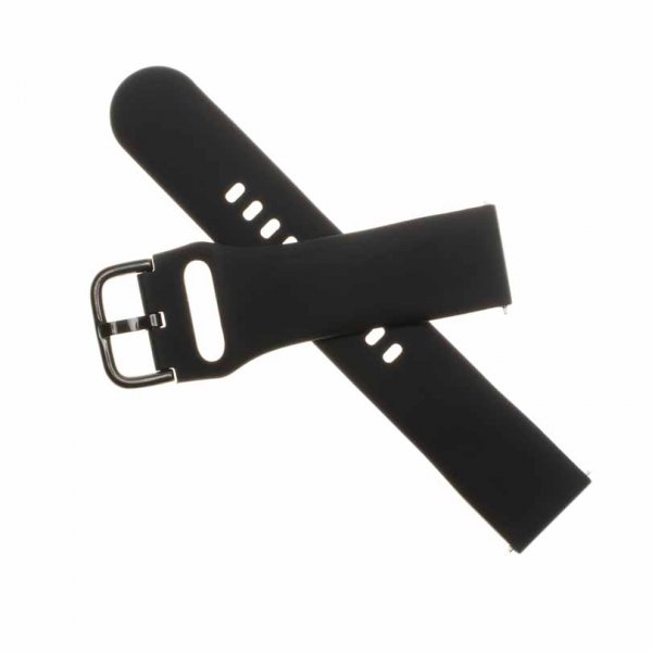 Fixed Samsung Galaxy Watch 20mm Armbånd Silicone Strap Svart