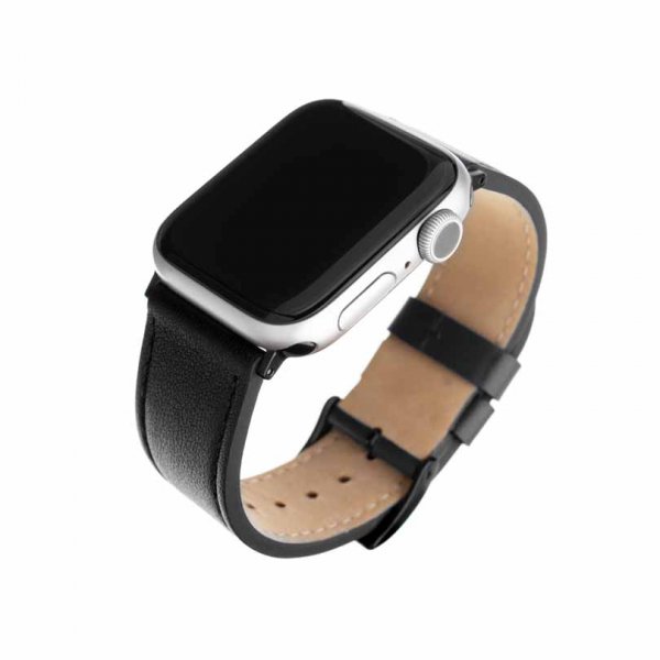 Fixed Apple Watch 44/45/46mm/Apple Watch Ultra Armbånd Leather Strap Svart