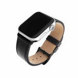 Fixed Apple Watch 44/45/46mm/Apple Watch Ultra Armbånd Leather Strap Svart