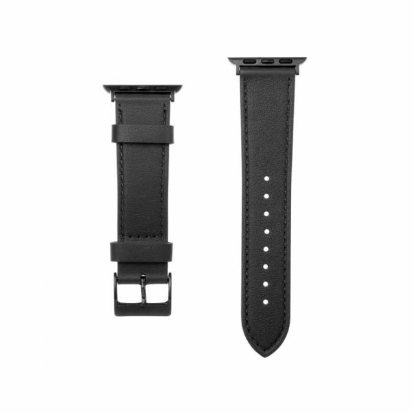 Fixed Apple Watch 44/45/46mm/Apple Watch Ultra Armbånd Leather Strap Svart