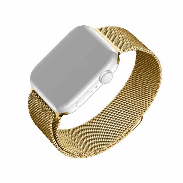 Fixed Apple Watch 44/45/46mm/Apple Watch Ultra Armbånd Mesh Strap Gull
