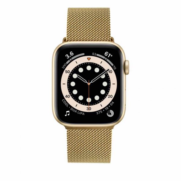 Fixed Apple Watch 44/45/46mm/Apple Watch Ultra Armbånd Mesh Strap Gull