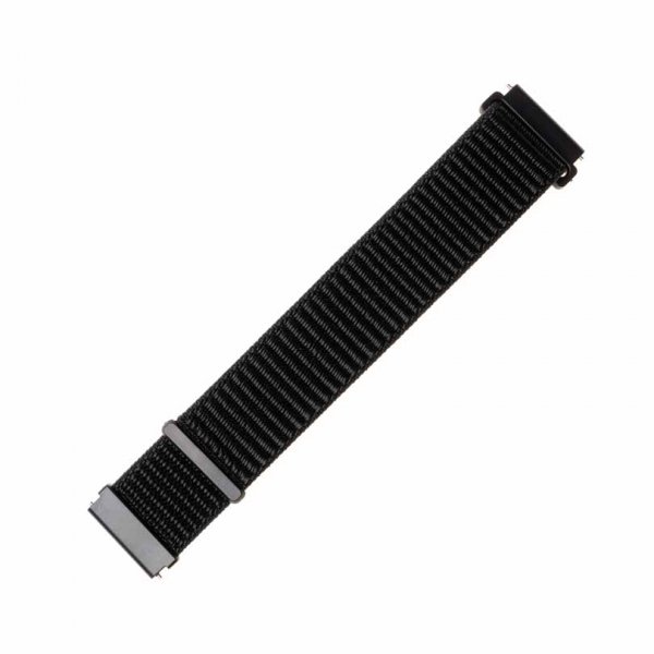 Fixed Samsung Galaxy Watch 20mm Armbånd Nylon Strap Svart