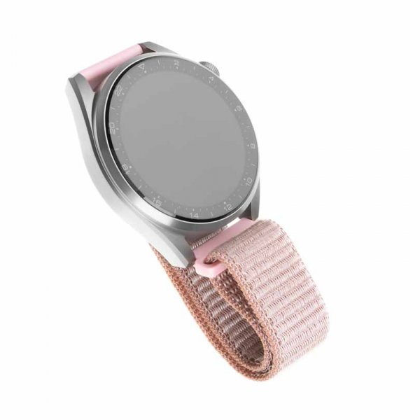 Fixed Samsung Galaxy Watch 20mm Armbånd Nylon Strap Rosegull