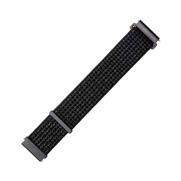 Fixed Samsung Galaxy Watch 20mm Armbånd Nylon Strap Reflective Svart