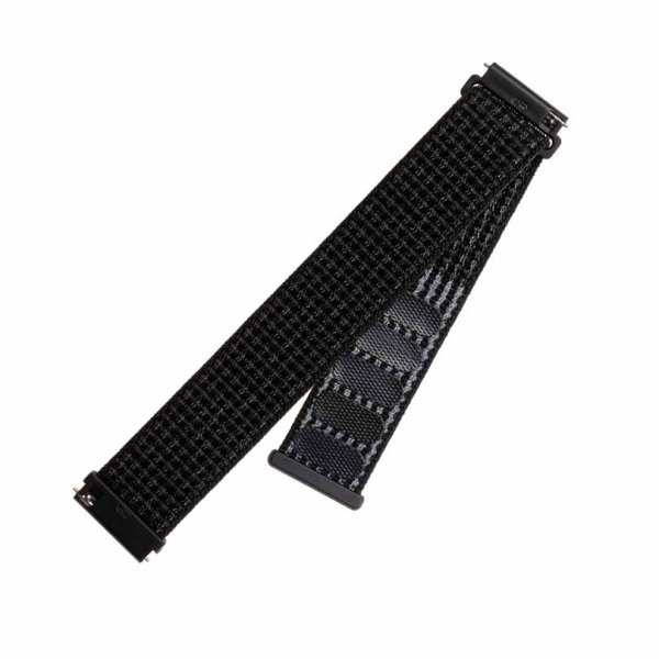 Fixed Samsung Galaxy Watch 22mm Armbånd Nylon Strap Reflective Svart