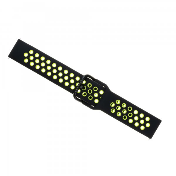 Fixed Samsung Galaxy Watch 20mm Armbånd Sport Silicone Strap Black Lime