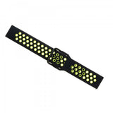 Fixed Samsung Galaxy Watch 20mm Armbånd Sport Silicone Strap Black Lime