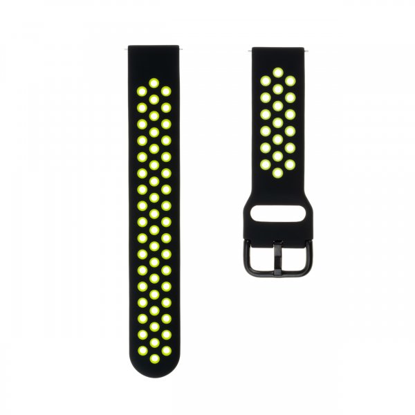 Fixed Samsung Galaxy Watch 20mm Armbånd Sport Silicone Strap Black Lime