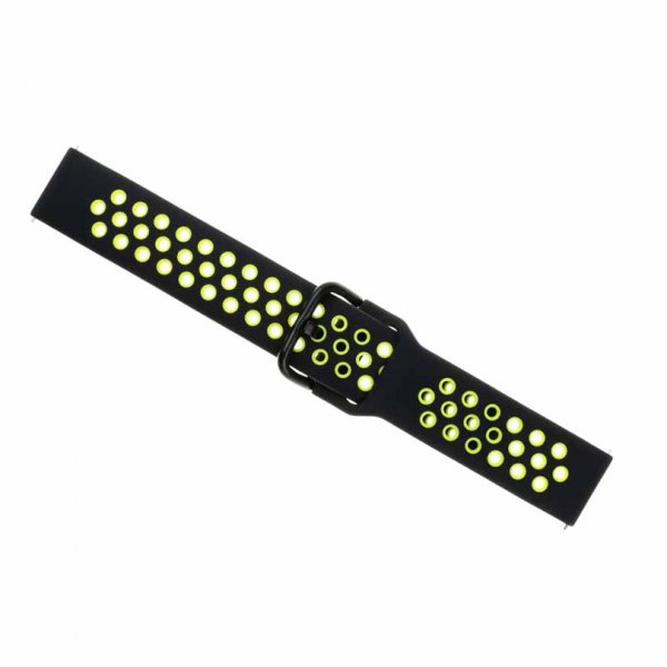 Fixed Samsung Galaxy Watch 22mm Armbånd Sport Silicone Strap Black Lime