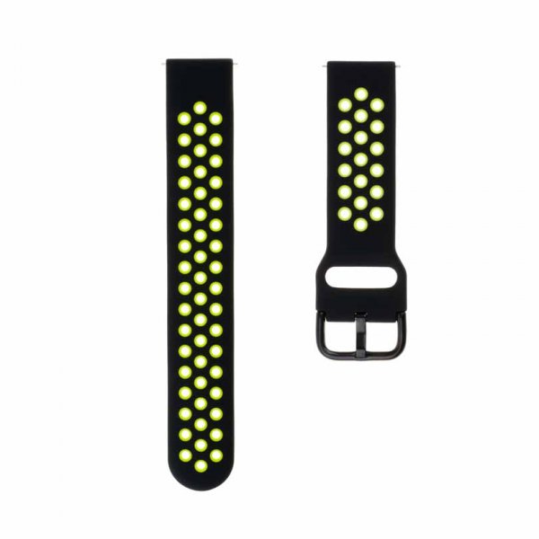 Fixed Samsung Galaxy Watch 22mm Armbånd Sport Silicone Strap Black Lime