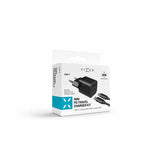 Fixed Lader med Kabel Mini PD Travel Charger Kit USB-C/USB-C 30W Svart