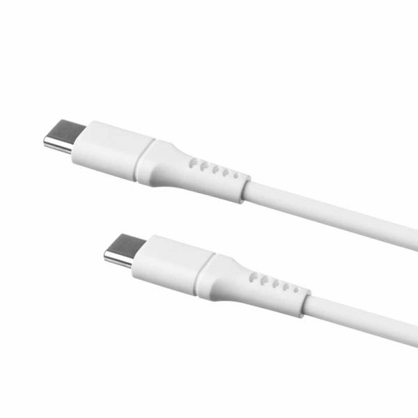 Fixed Kabel Liquid Silicone USB-C/USB-C 2m Hvit