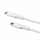 Fixed Kabel Liquid Silicone USB-C/Lightning 0.5m Hvit