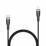 Fixed Kabel METAL Series USB-C/Lightning 1.2m Svart