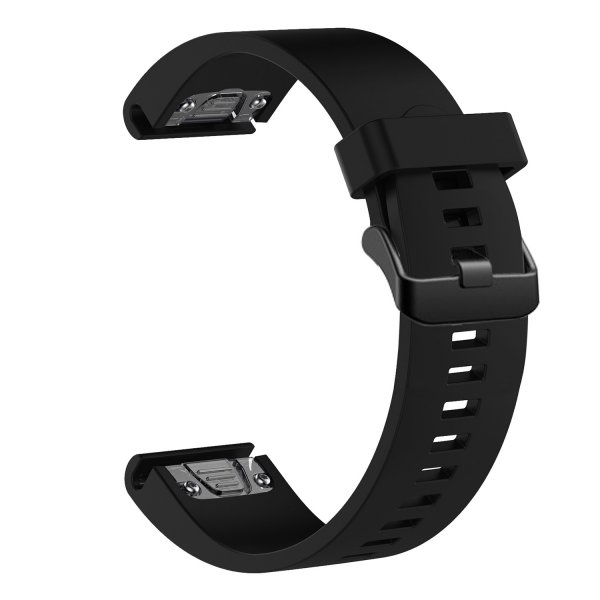 Fixed Garmin QuickFit 20mm Armbånd Silicone Strap Svart