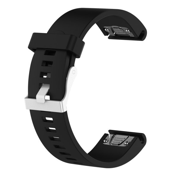 Fixed Garmin QuickFit 20mm Armbånd Silicone Strap Svart