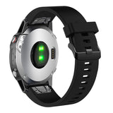 Fixed Garmin QuickFit 20mm Armbånd Silicone Strap Svart