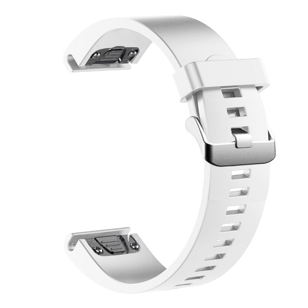 Fixed Garmin QuickFit 20mm Armbånd Silicone Strap Hvit