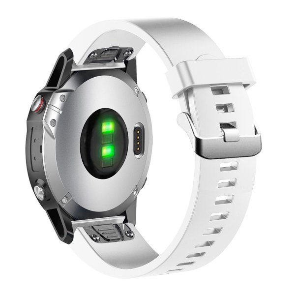 Fixed Garmin QuickFit 20mm Armbånd Silicone Strap Hvit