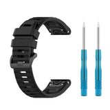 Fixed Garmin QuickFit 26mm Armbånd Silicone Strap Svart