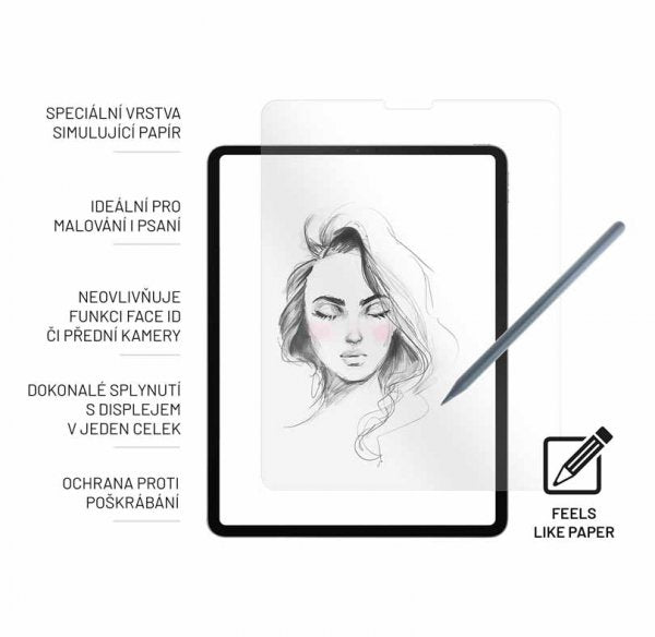 Fixed iPad Pro 12.9 (gen 3/4/5/6) Skjermbeskytter PaperGlass