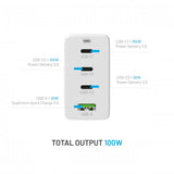 Fixed Lader GaN100 3xUSB-C & 1xUSB-A