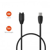 Fixed Lader Garmin Smartwatch USB-C 1m Svart