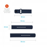 Fixed Samsung Galaxy Watch 20mm Armbånd Silicone Sporty Strap Blå