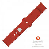 Fixed Samsung Galaxy Watch 20mm Armbånd Silicone Sporty Strap Rød