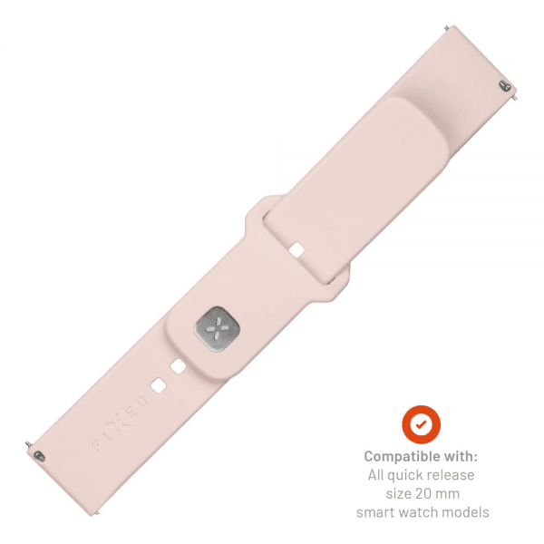 Fixed Samsung Galaxy Watch 20mm Armbånd Silicone Sporty Strap Rosa
