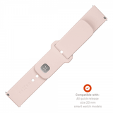Fixed Samsung Galaxy Watch 20mm Armbånd Silicone Sporty Strap Rosa