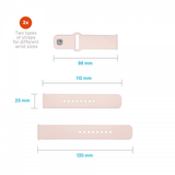 Fixed Samsung Galaxy Watch 20mm Armbånd Silicone Sporty Strap Rosa