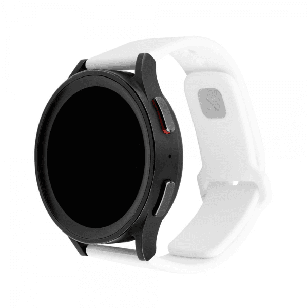 Fixed Samsung Galaxy Watch 20mm Armbånd Silicone Sporty Strap Hvit