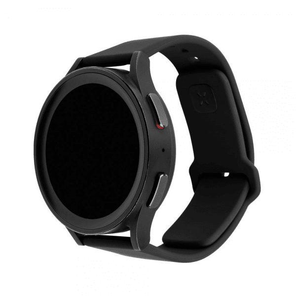 Fixed Samsung Galaxy Watch 22mm Armbånd Silicone Sporty Strap Svart
