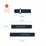 Fixed Samsung Galaxy Watch 22mm Armbånd Silicone Sporty Strap Blå