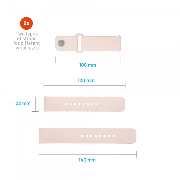 Fixed Samsung Galaxy Watch 22mm Armbånd Silicone Sporty Strap Rosa