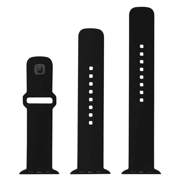 Fixed Apple Watch 44/45/46mm Armbånd Silicone Sporty Strap Svart