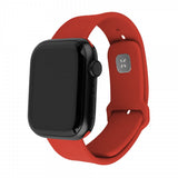 Fixed Apple Watch 44/45/46mm Armbånd Silicone Sporty Strap Rød