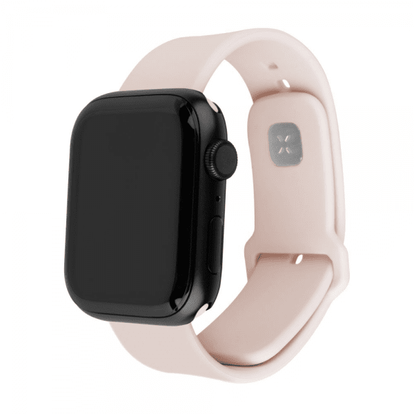 Fixed Apple Watch 44/45/46mm Armbånd Silicone Sporty Strap Rosa