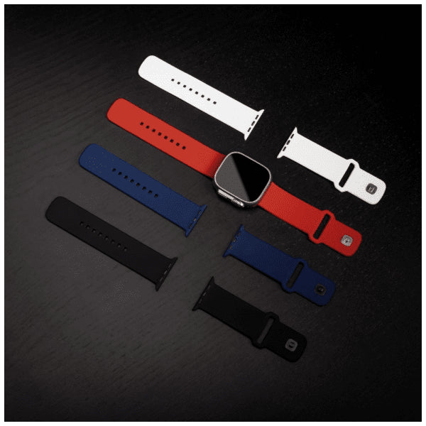 Fixed Apple Watch Ultra 1/2 49mm Armbånd Silicone Sporty Strap Rød